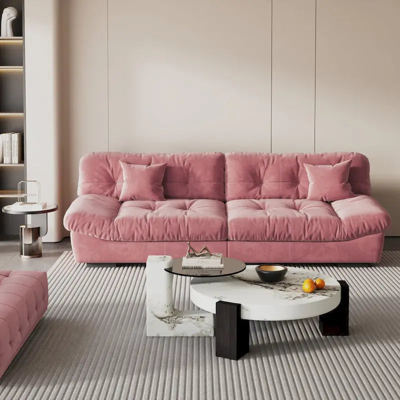 Causeuse canapé sectionnel moderne 105 en velours poncé Cloud pour salon