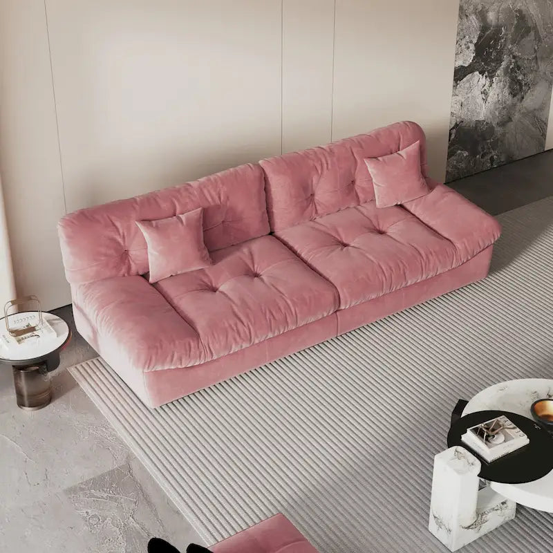 Causeuse canapé sectionnel moderne 105 en velours poncé Cloud pour salon