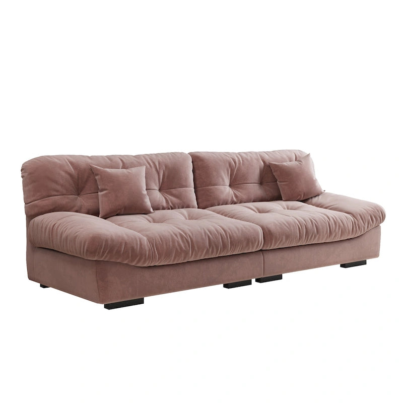Causeuse canapé sectionnel moderne 105 en velours poncé Cloud pour salon
