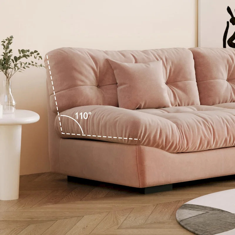 Causeuse canapé sectionnel moderne 105 en velours poncé Cloud pour salon