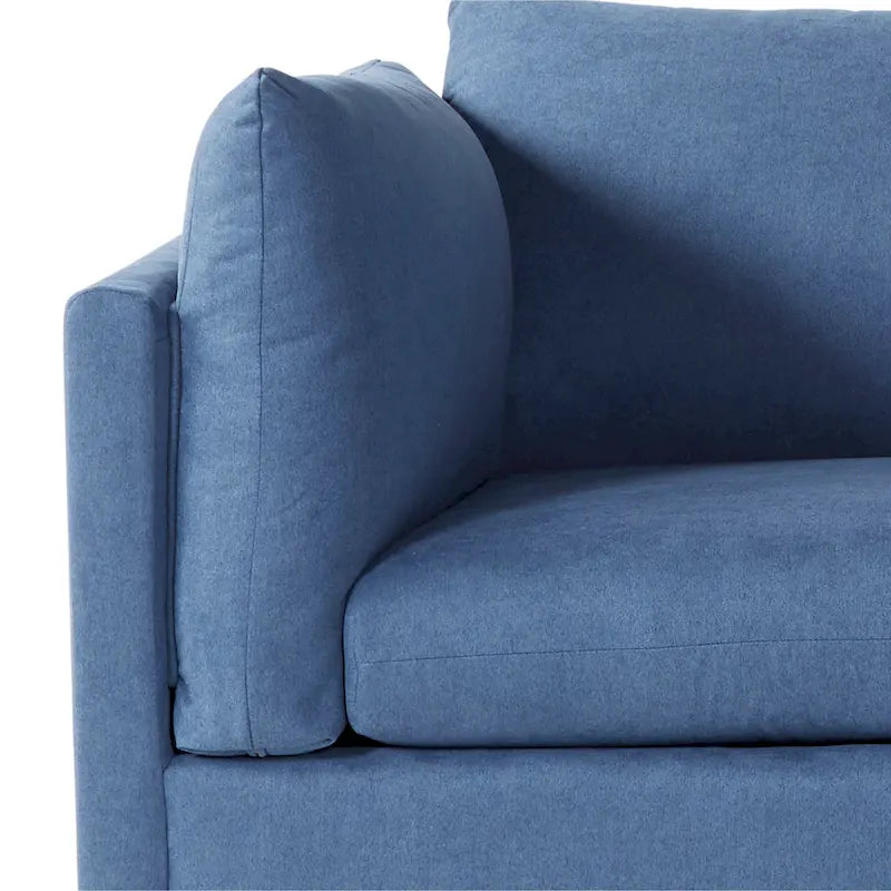 Enda Fauteuil câlin à dossier rembourré surdimensionné avec ottoman