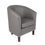 Fauteuil club d'appoint en similicuir
