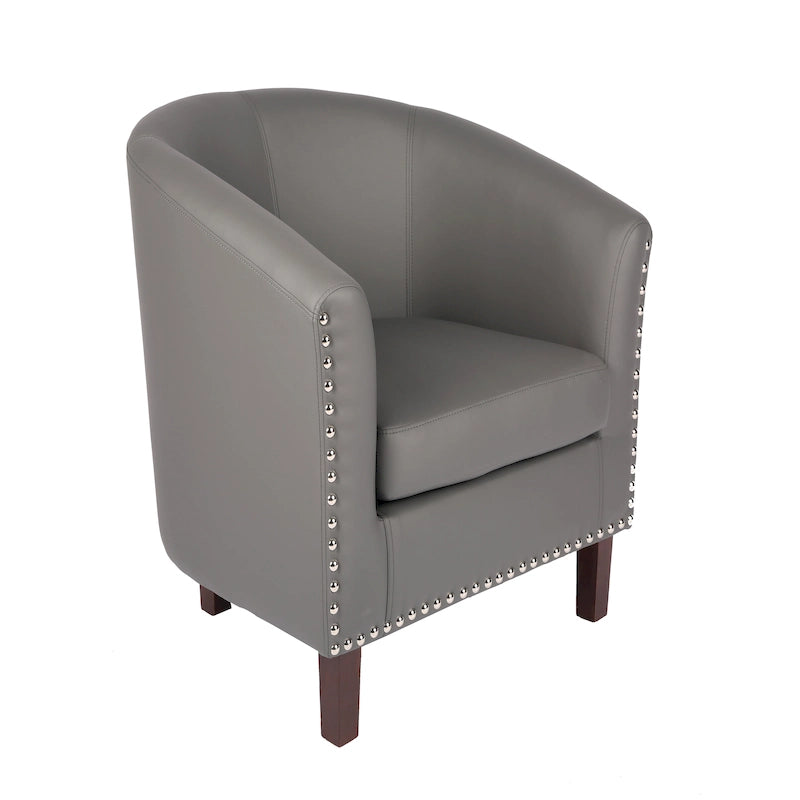 Fauteuil club d'appoint en similicuir