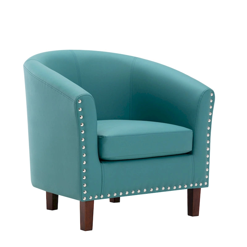 Fauteuil club d'appoint en similicuir