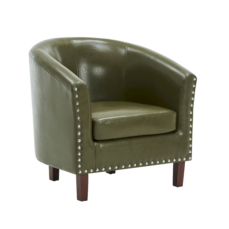Fauteuil club d'appoint en similicuir