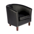 Fauteuil club d'appoint en similicuir