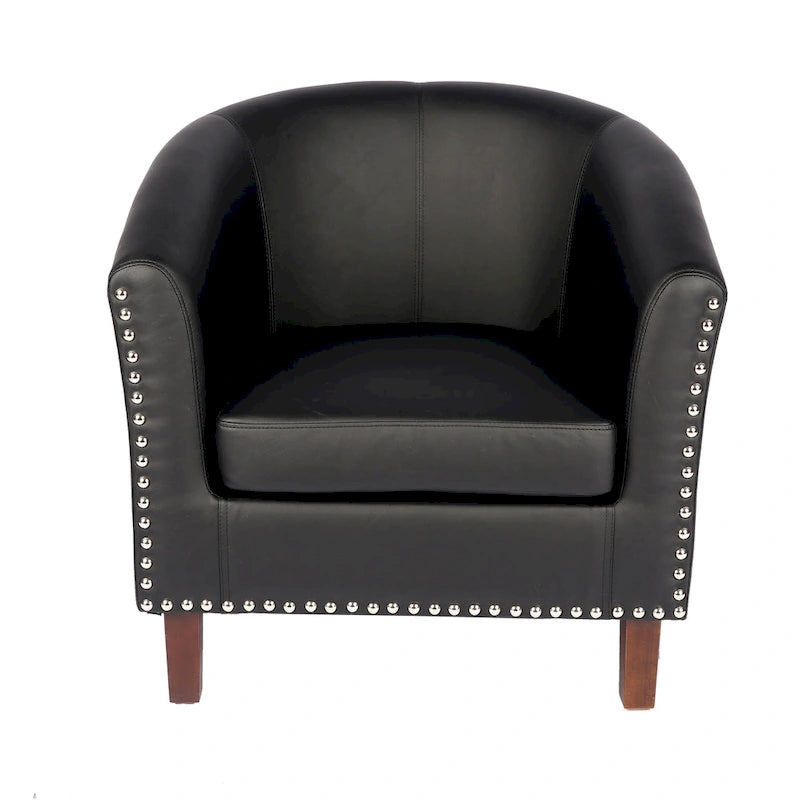 Fauteuil club d'appoint en similicuir