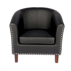 Fauteuil club d'appoint en similicuir