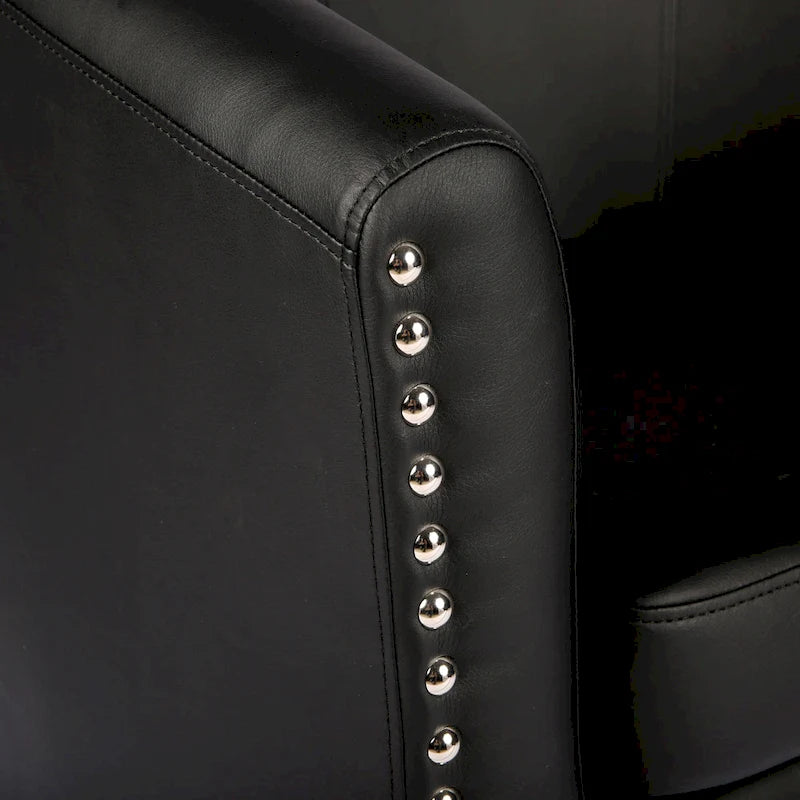 Fauteuil club d'appoint en similicuir