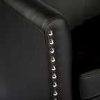 Fauteuil club d'appoint en similicuir