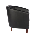Fauteuil club d'appoint en similicuir