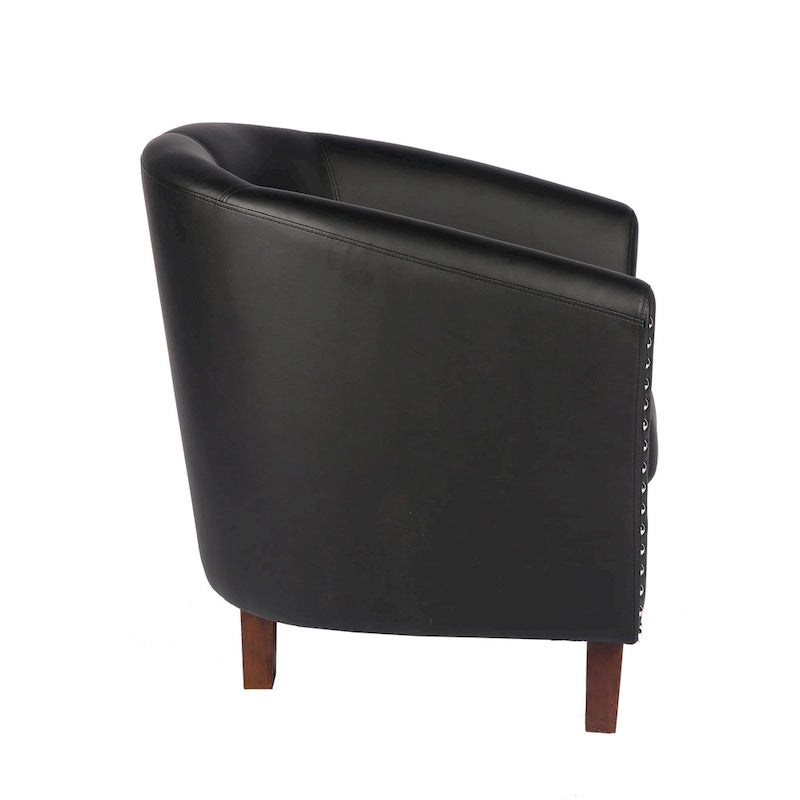 Fauteuil club d'appoint en similicuir
