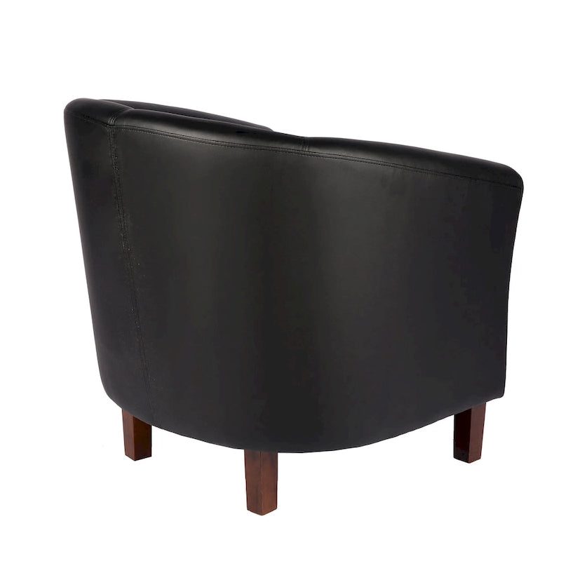 Fauteuil club d'appoint en similicuir