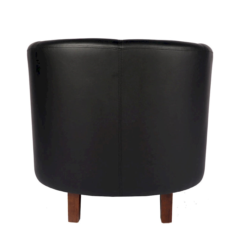 Fauteuil club d'appoint en similicuir