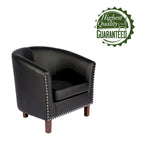 Fauteuil club d'appoint en similicuir