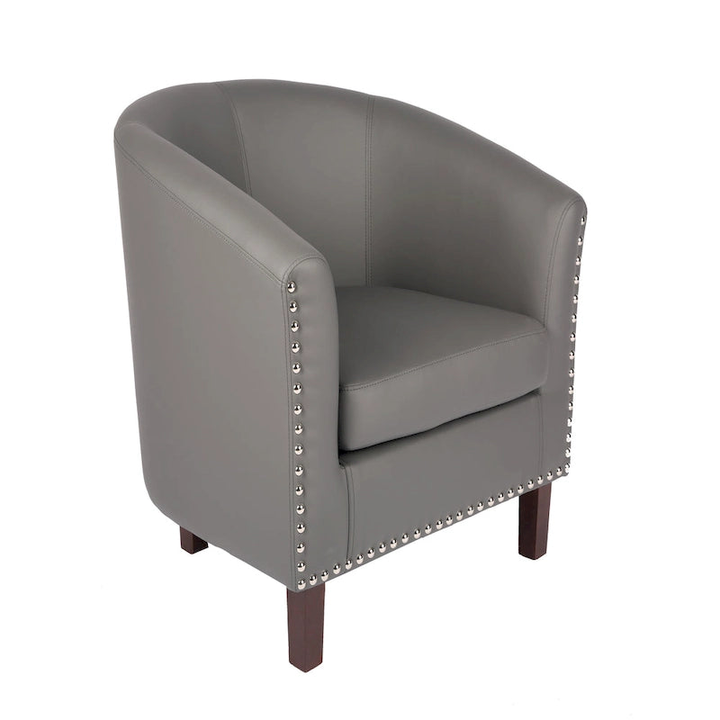 Fauteuil club d'appoint en similicuir
