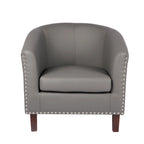 Fauteuil club d'appoint en similicuir