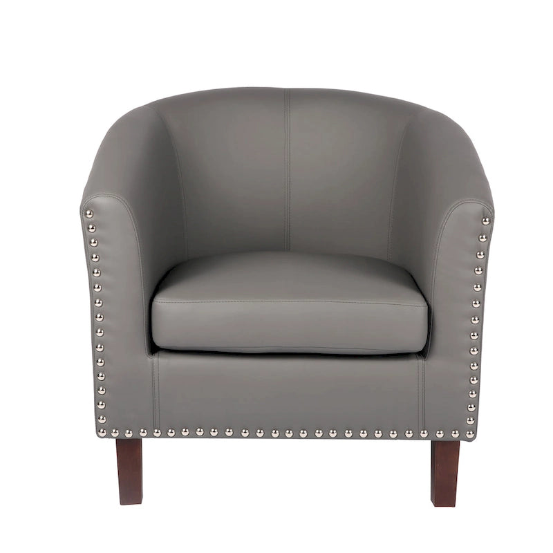 Fauteuil club d'appoint en similicuir