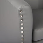 Fauteuil club d'appoint en similicuir