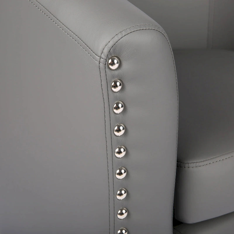 Fauteuil club d'appoint en similicuir