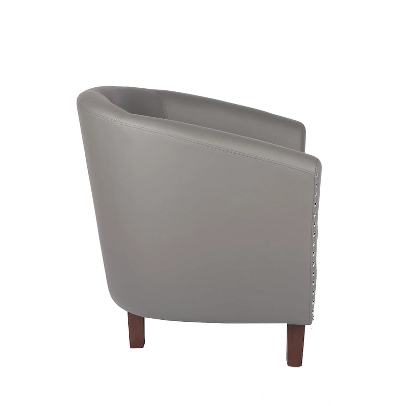 Fauteuil club d'appoint en similicuir