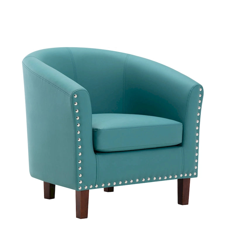 Fauteuil club d'appoint en similicuir