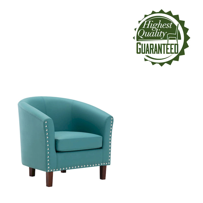 Fauteuil club d'appoint en similicuir