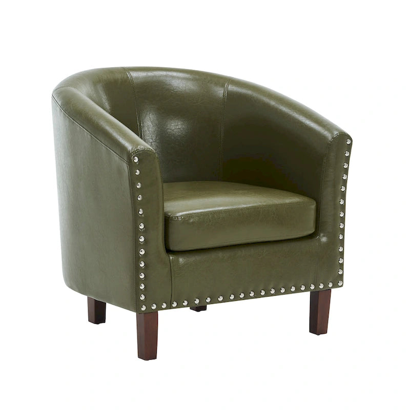 Fauteuil club d'appoint en similicuir