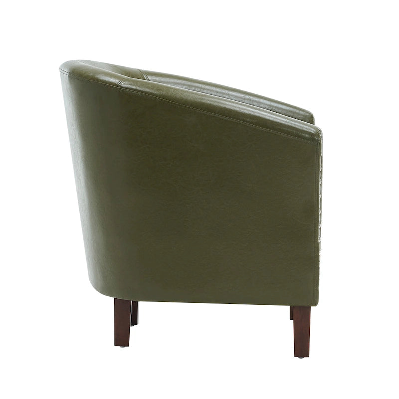 Fauteuil club d'appoint en similicuir