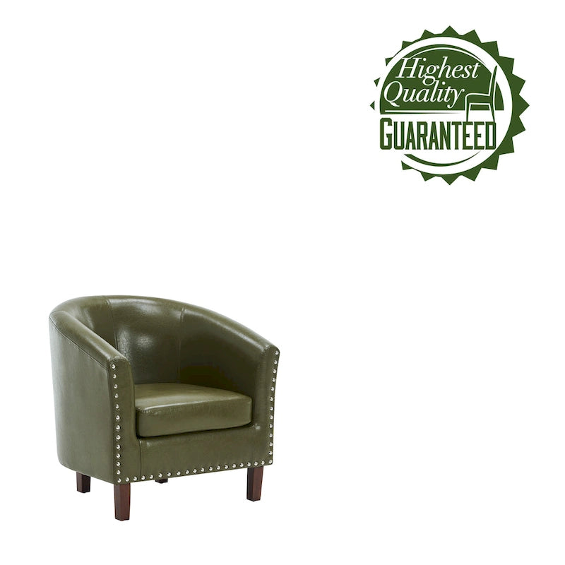 Fauteuil club d'appoint en similicuir