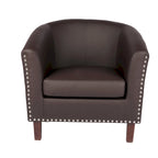 Fauteuil club d'appoint en similicuir