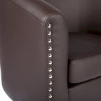 Fauteuil club d'appoint en similicuir