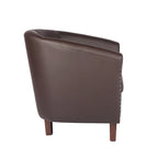 Fauteuil club d'appoint en similicuir