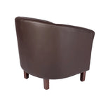 Fauteuil club d'appoint en similicuir