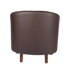 Fauteuil club d'appoint en similicuir