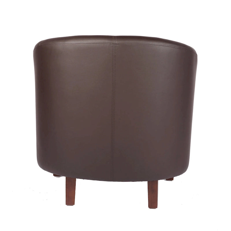 Fauteuil club d'appoint en similicuir
