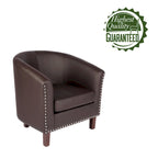 Fauteuil club d'appoint en similicuir