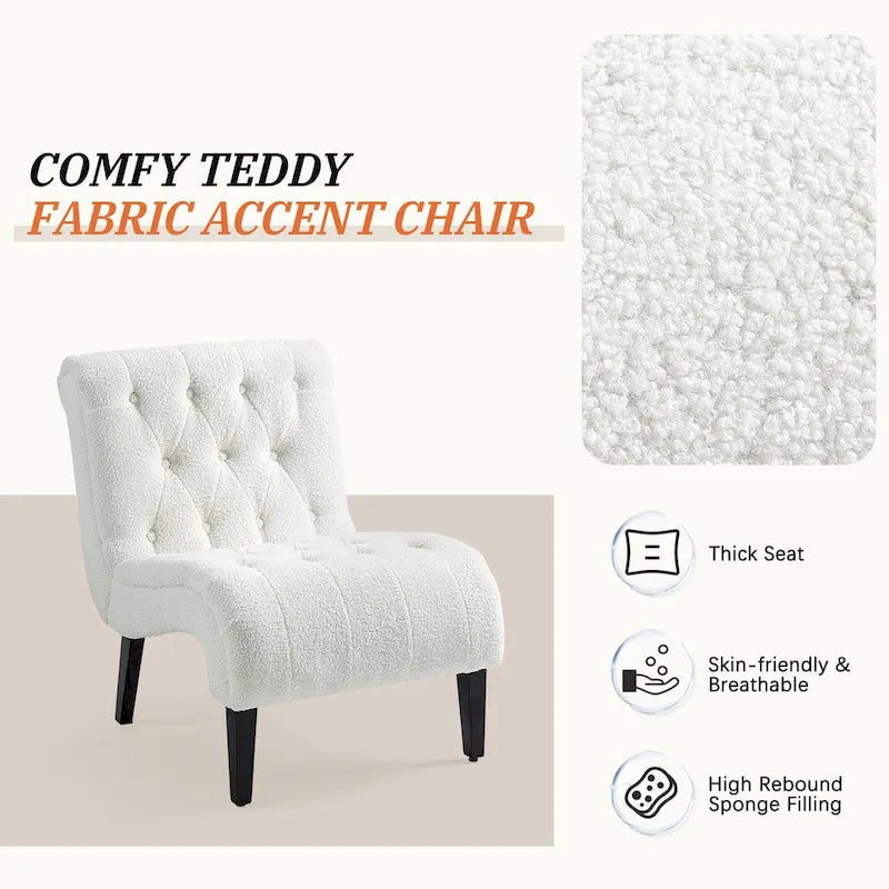 Fauteuil lounge rembourré sans accoudoirs