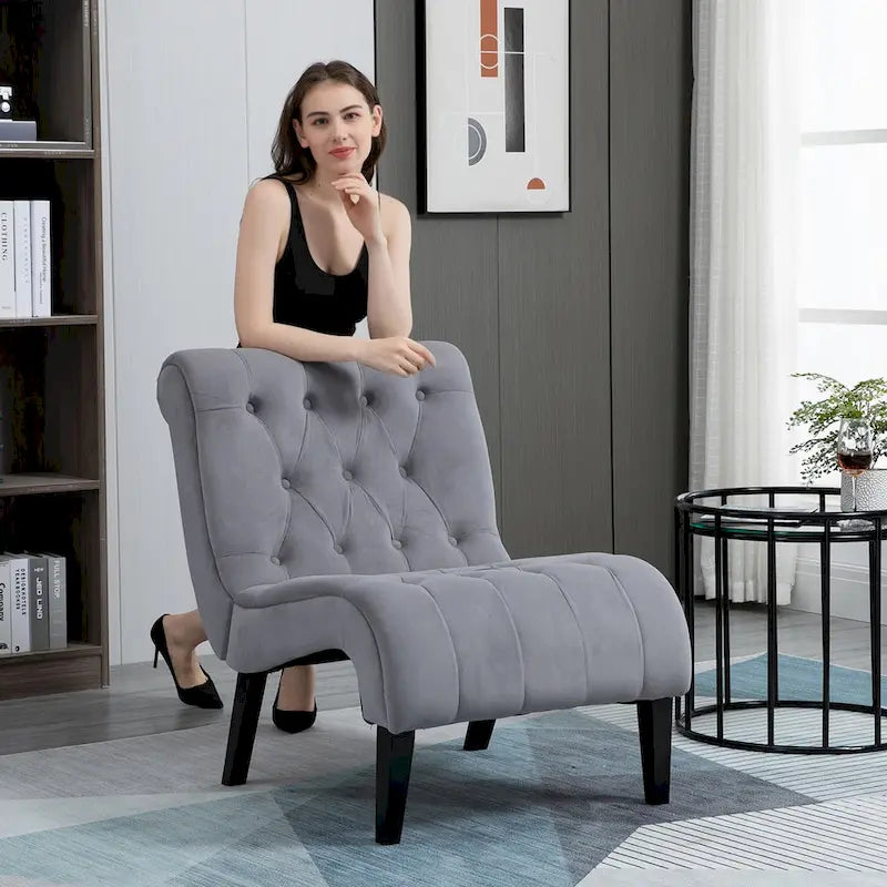 Fauteuil lounge rembourré sans accoudoirs