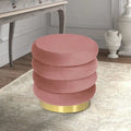 Pouf rond en velours rembourré