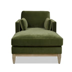 Chaise longue Knox 65 en velours performant de style ferme moderne