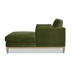 Chaise longue Knox 65 en velours performant de style ferme moderne