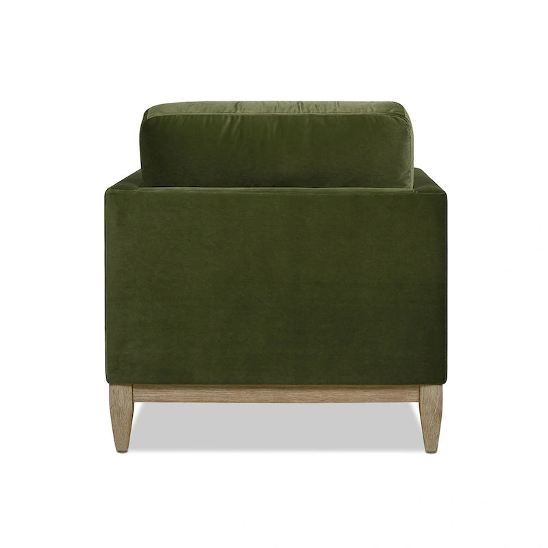 Chaise longue Knox 65 en velours performant de style ferme moderne