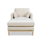 Chaise longue Knox 65 en velours performant de style ferme moderne