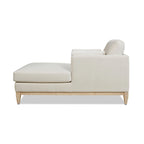 Chaise longue Knox 65 en velours performant de style ferme moderne