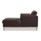 Chaise longue Knox 65 en velours performant de style ferme moderne