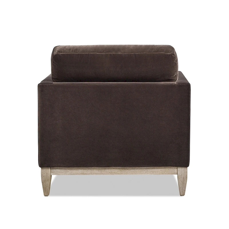Chaise longue Knox 65 en velours performant de style ferme moderne