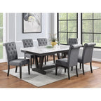 Ensemble de salle à manger 7 pièces avec table effet marbre