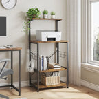 Étagère de Cuisine Style Boulanger avec Étagères de Rangement et Prises USB, Support de Four à Micro-ondes, Organisateur d'Étagères de Cuisine