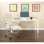 Fauteuil de bureau de direction avec accoudoirs rembourrés en similicuir